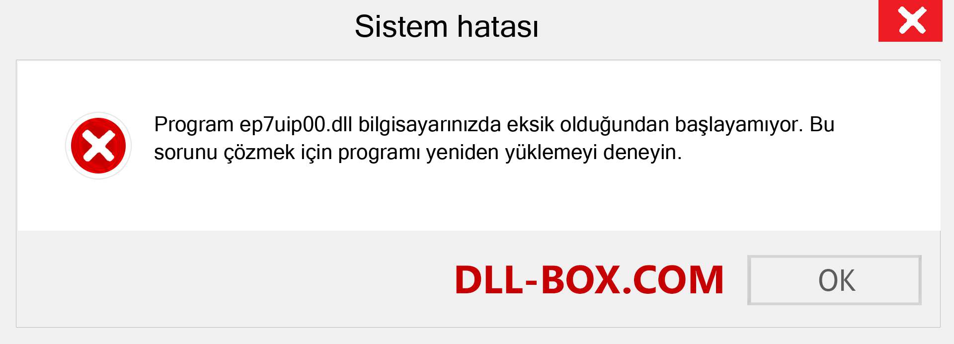 ep7uip00.dll dosyası eksik mi? Windows 7, 8, 10 için İndirin - Windows'ta ep7uip00 dll Eksik Hatasını Düzeltin, fotoğraflar, resimler